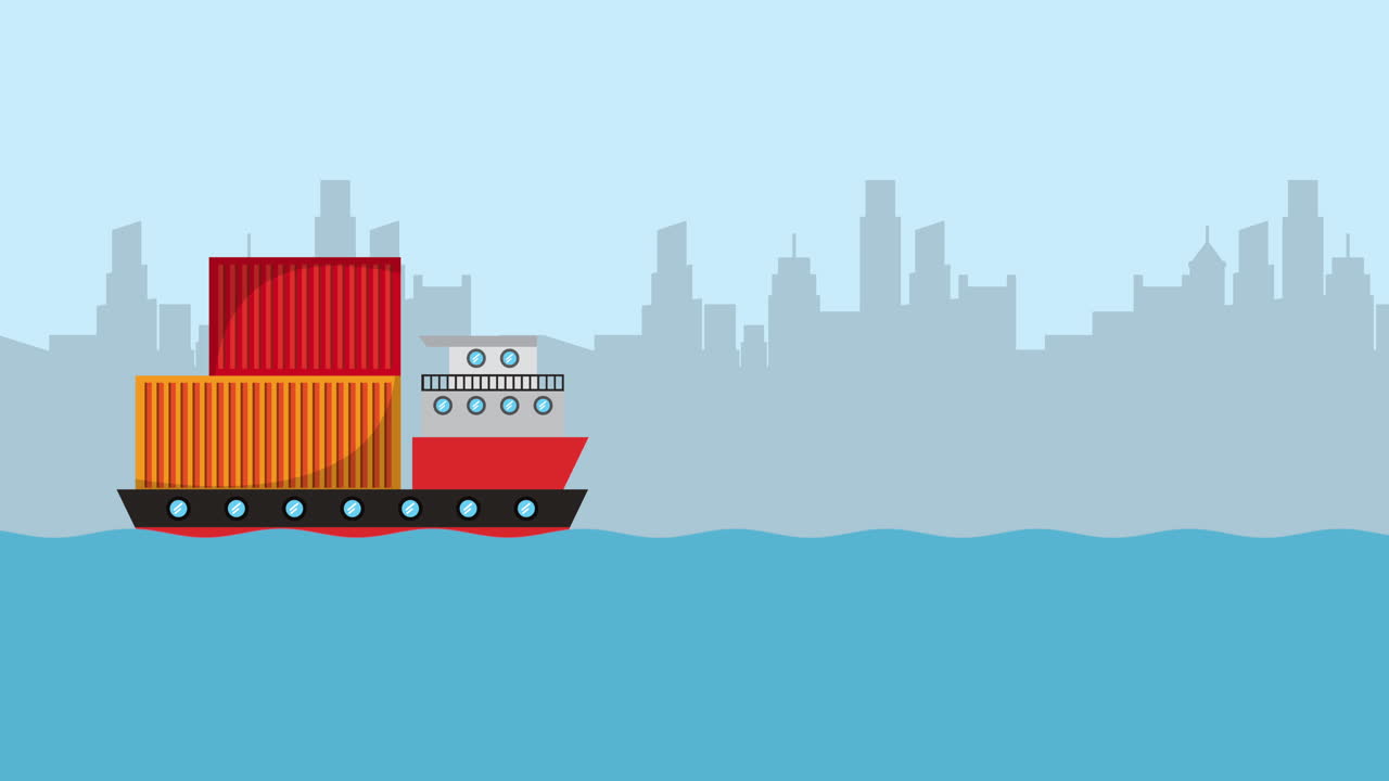 선박과 함께 해상 물류 서비스