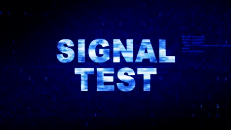 signal test  text digital noise twitch glitch distortion effect error animation.