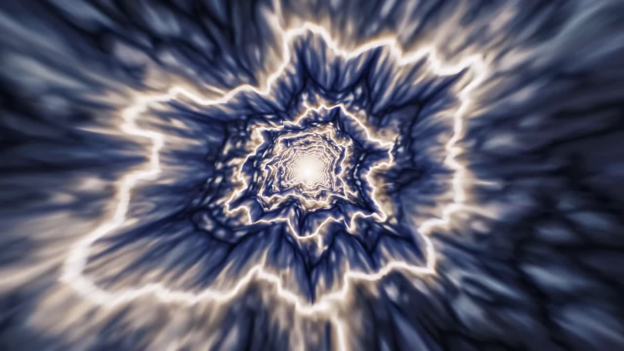 Abstract video of a glowing vortex, captured from a top-down angle, with dynamic, swirling patterns