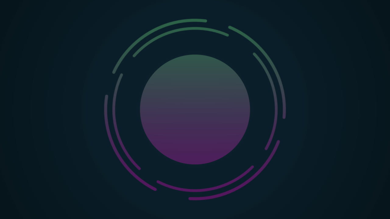 forma geométrica de círculos de arco iris en degradado negro