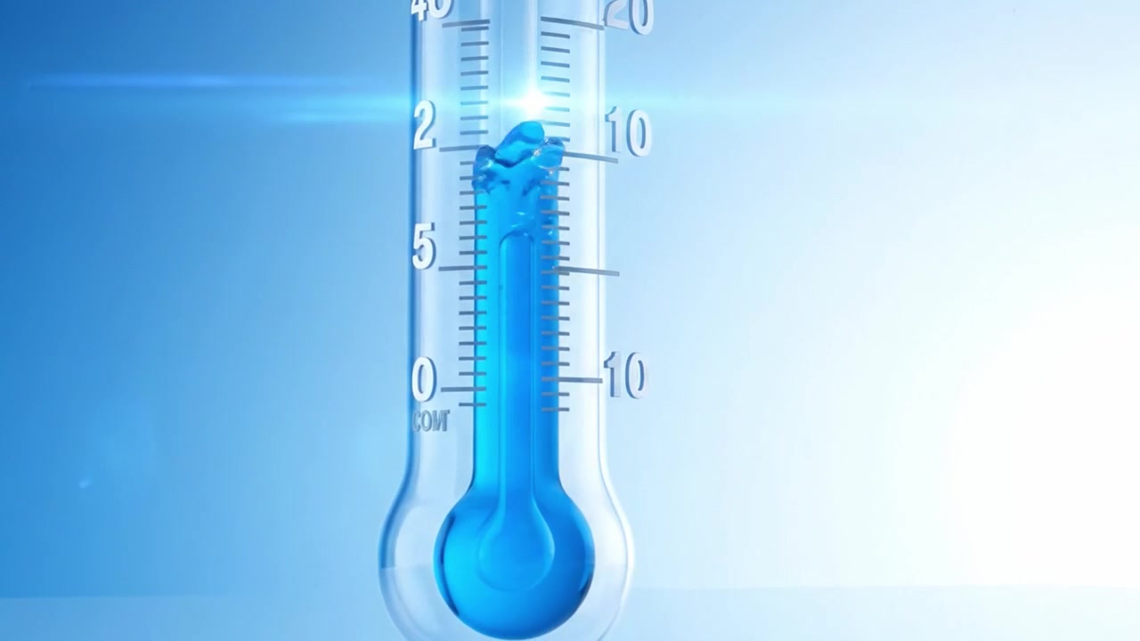 A Visual Comparison of Two Thermometer Readings, Displaying Temperature Measurements in a Clear and Engaging Blue-Toned Background Using a Standard Measurement Scale