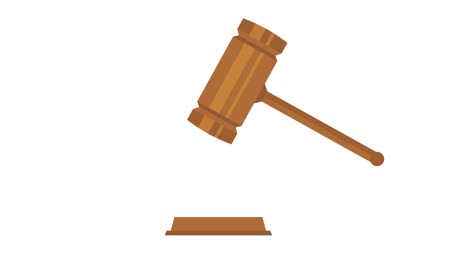 juez de gavel. animación en bucle. resolución de 4k.