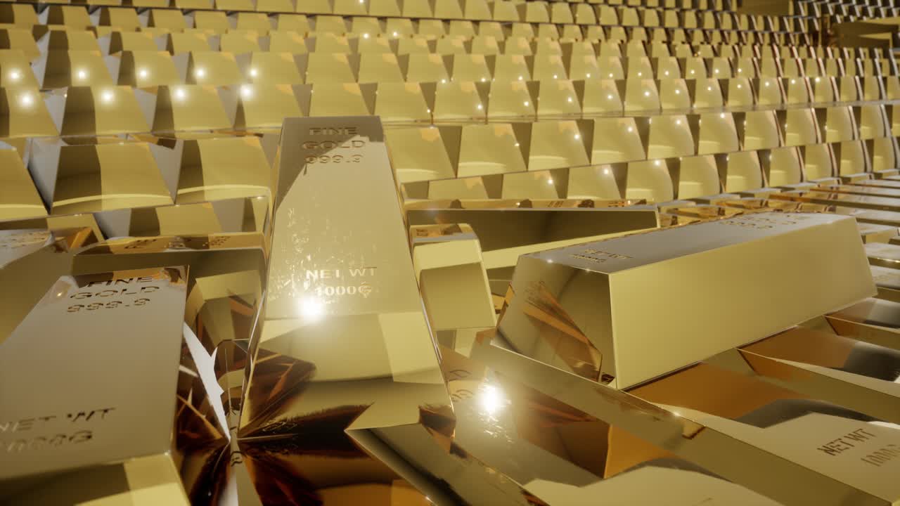 Stack Of Gold Bars And Investment Finance Business, Financial Concepts, 3D Rendering