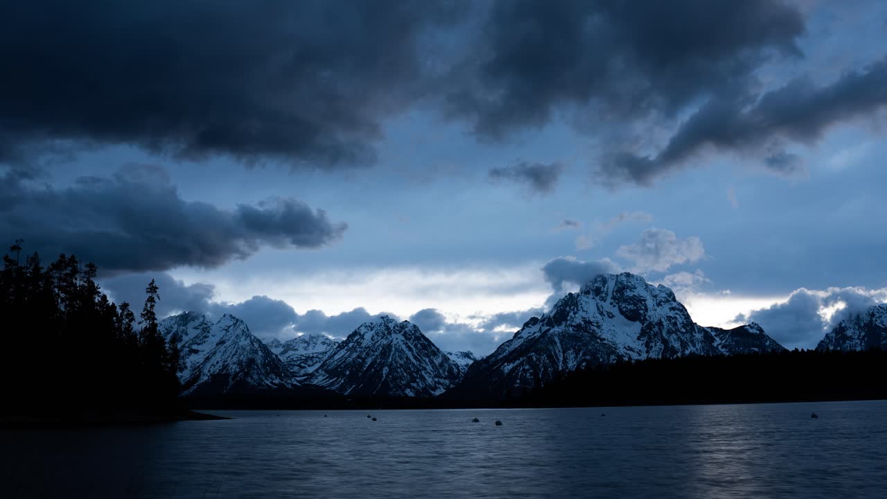 Dramatic Timelapse of alpine mountain range