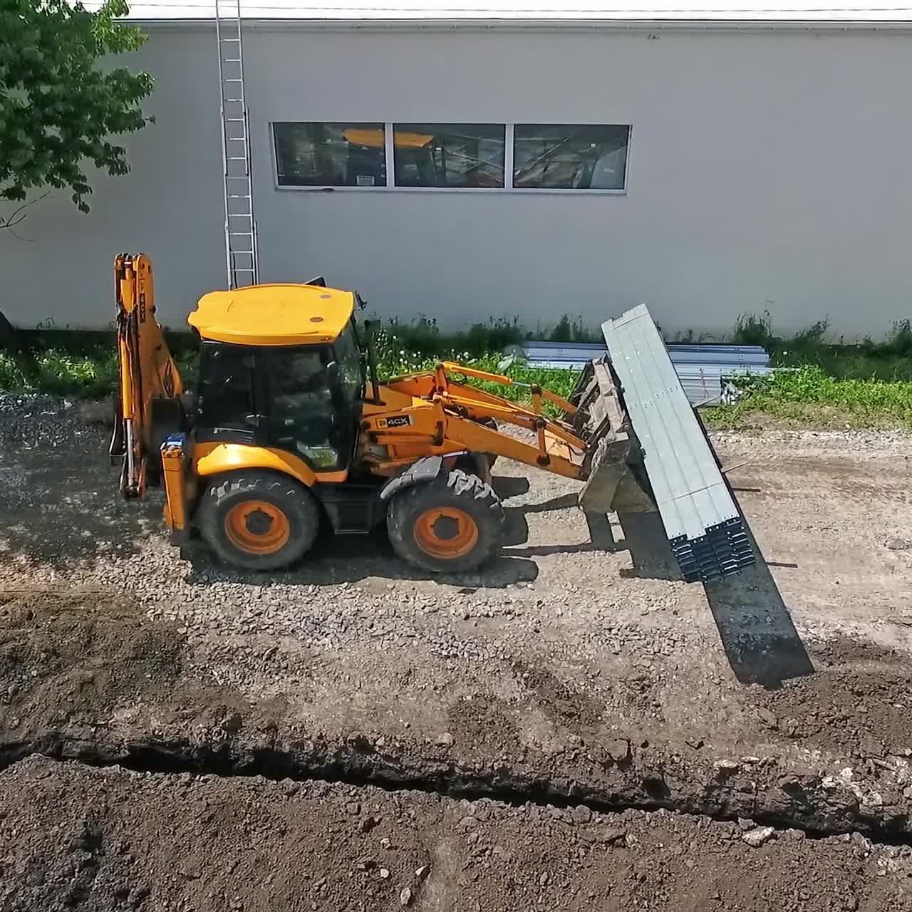 toma aerea del sitio de construccion