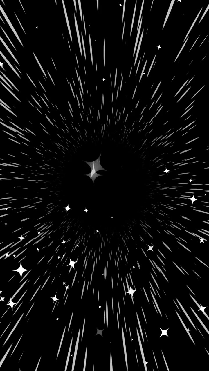 Efecto de Velocidad Warp en el Hiperespacio con Estrellas en Movimiento