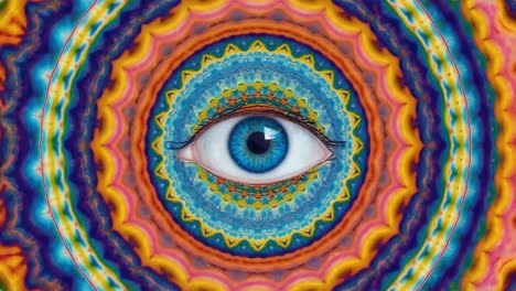 psychedelic eye mandala