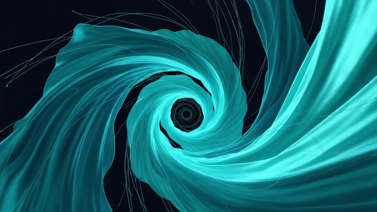 A Captivating Visual Journey Through a Mesmerizing Swirling Spiral of Ethereal Light and Fluid Forms, Evoking Depth and Movement in a Stunning Abstract Design
