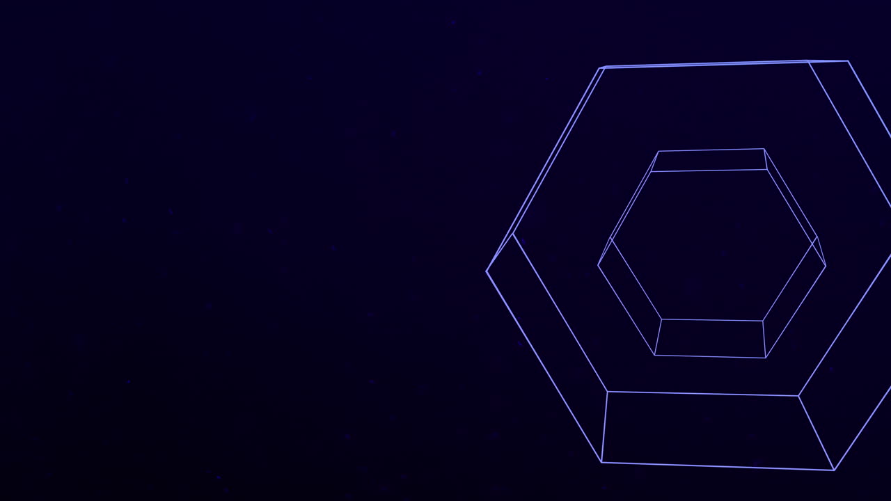 공간 13에 입자가 있는 모션 추상 기하학적 모양