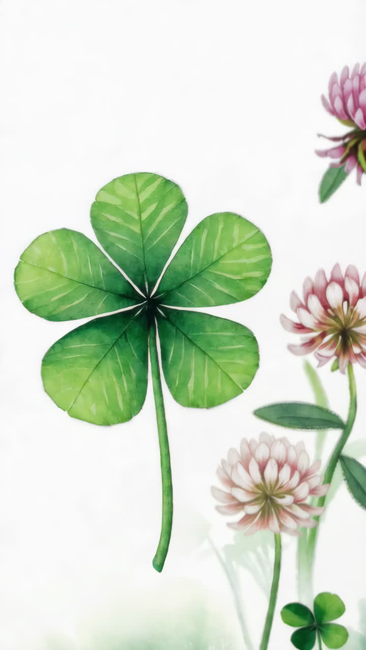 Vibrant Pink Clover Flower Pattern