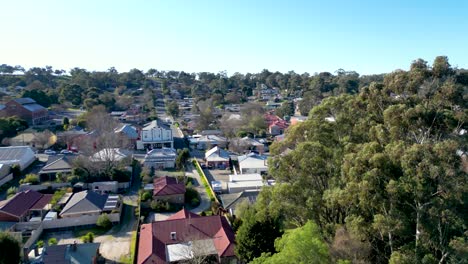 aerial view of a quaint town