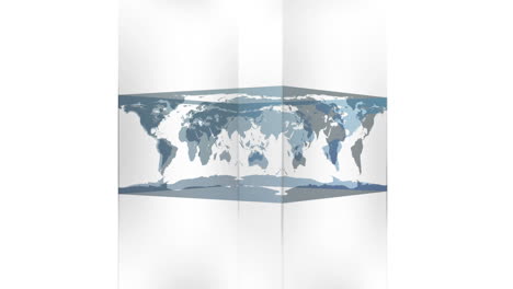 Transparent-block-showing-world-map-on-white-background