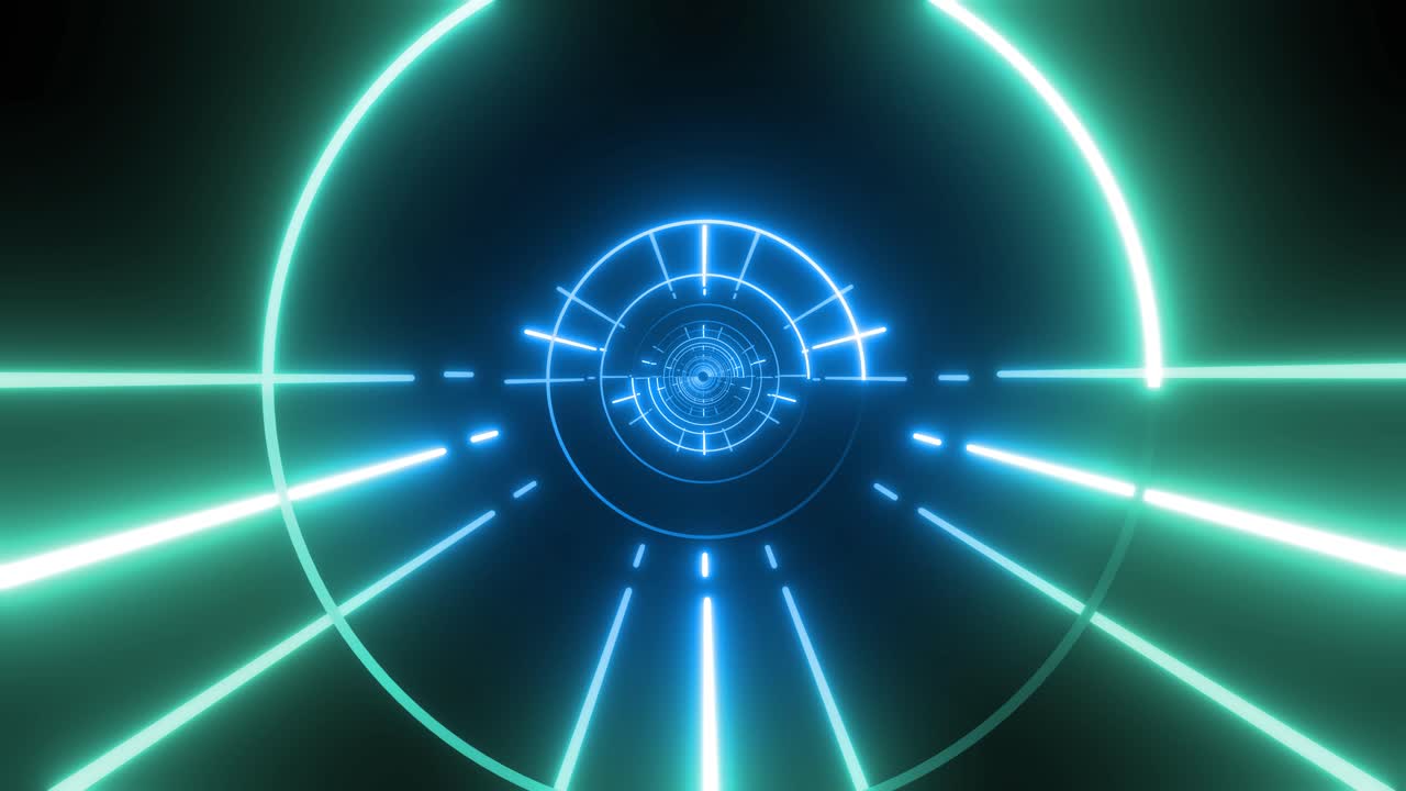 tunnel a spirale al neon