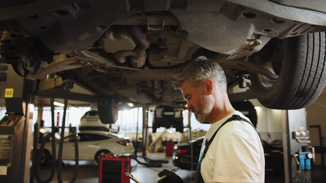 reparación y mantenimiento de automóviles en un garaje