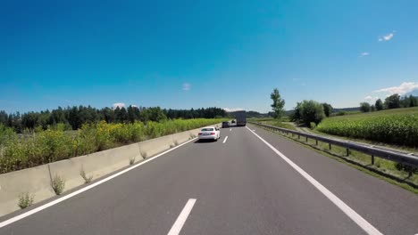 timelapse car driving on the autobahn