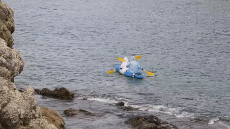 kayaking on the coast
