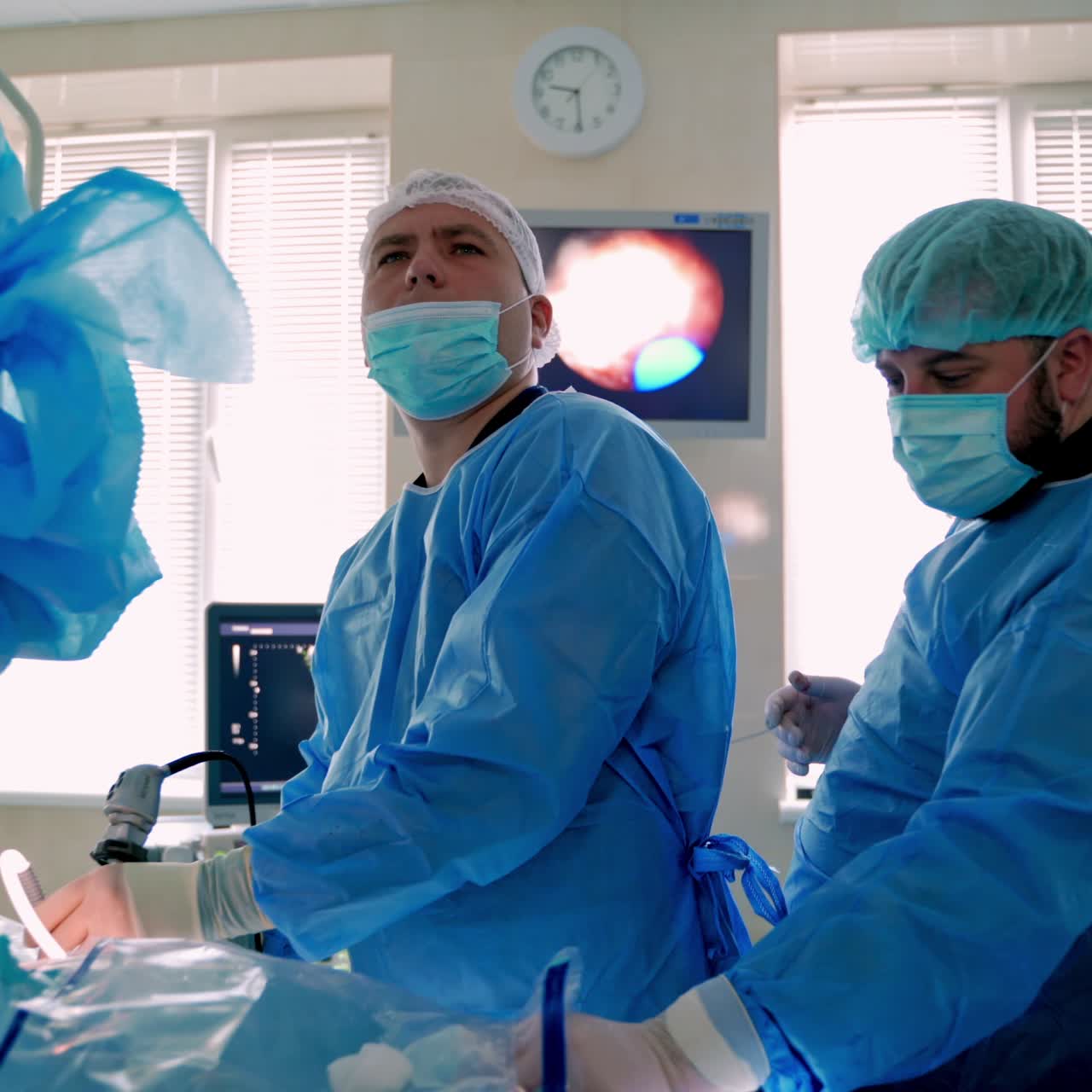 Surgeons at work in operation theatre