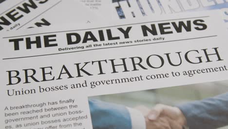 Newspaper-Headline-Discussing-Strike-Negotiations-In-Trade-Union-Dispute-7