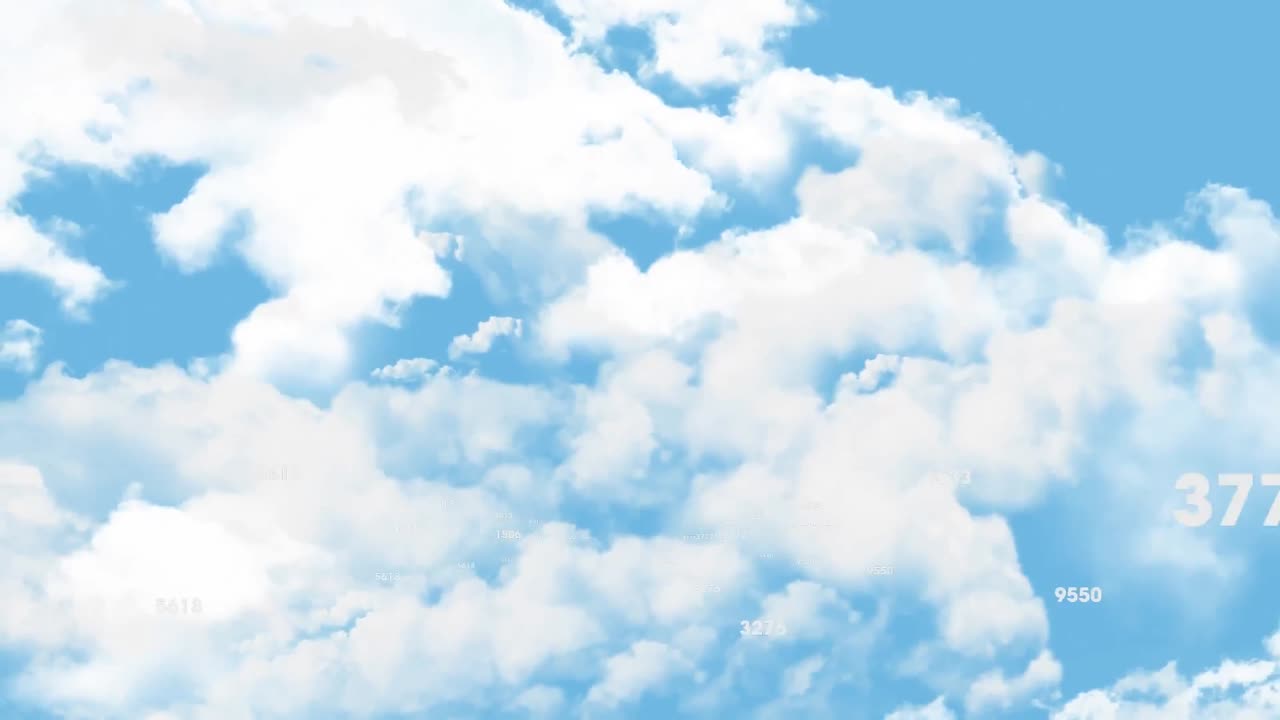 숫자의 애니메이션과 클라우드 상의 데이터 처리