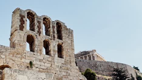 historic odeon of herodes atticus and acropolis of athens