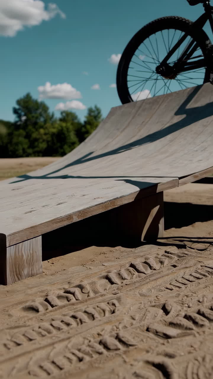 Dirt Bike on a Ramp