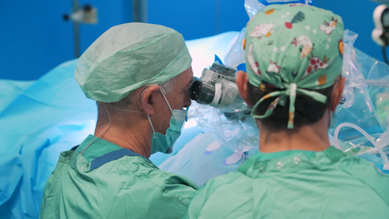 수술실에서 수술 절차