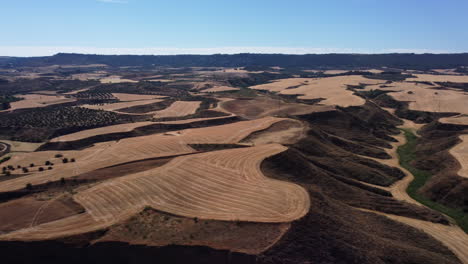 aerial view of terraced farmland