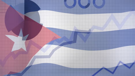 recopilación de datos de animación sobre la bandera cubana con gráficos y gráficos