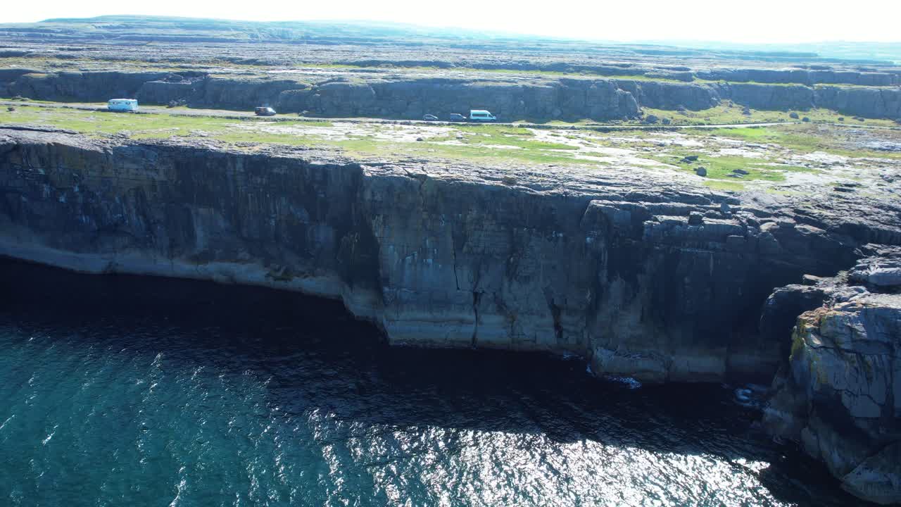 The Burren Coast Road tourist route on the Wild Atlantic way Ireland stunning natural beauty in West Of Ireland