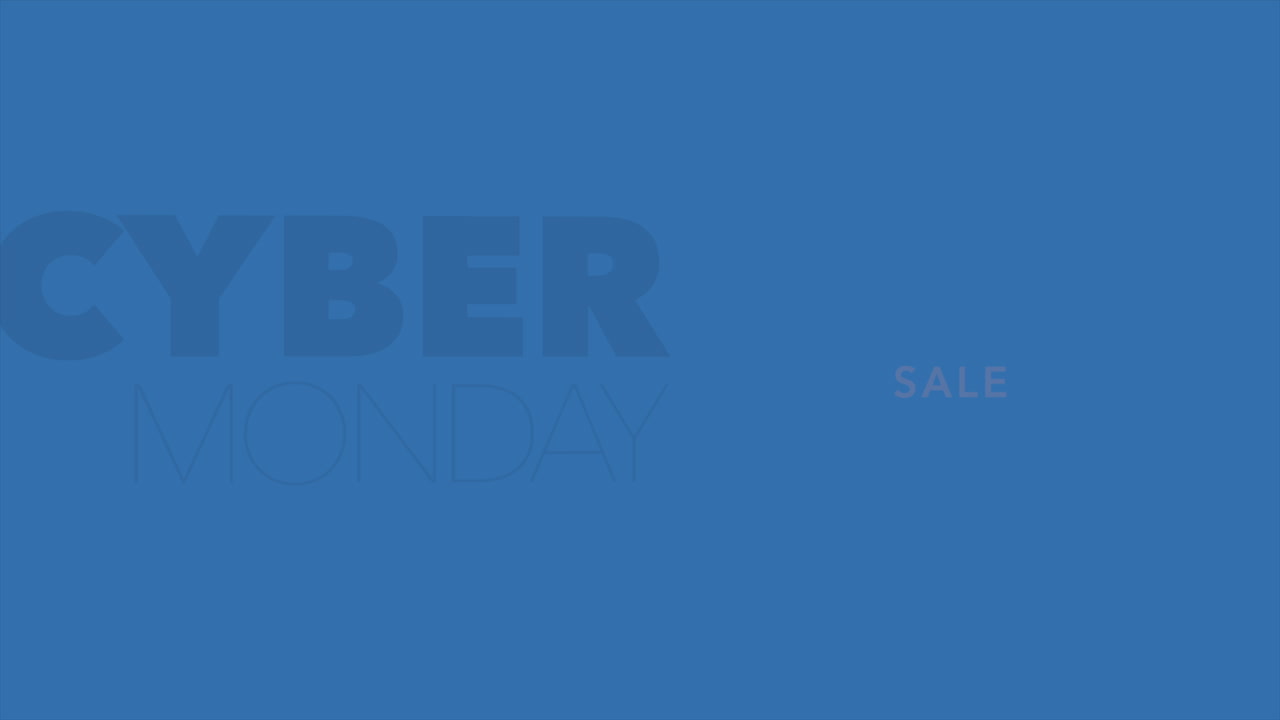 Modern Cyber Monday text on blue gradient