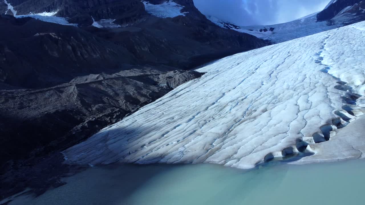 Glacier Landscape with Ice and Mountains