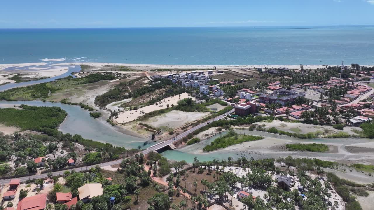 Barrinha Village At Cajueiro Da Praia In Piaui Brazil. Beach Skyline. Nature Landscape. Summer Travel. Barrinha Village At Cajueiro Da Praia In Piaui Brazil. Tropical Scenery