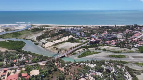 barrinha village at cajueiro da praia in piaui brazil. beach skyline. nature landscape. summer travel. barrinha village at cajueiro da praia in piaui brazil. tropical scenery