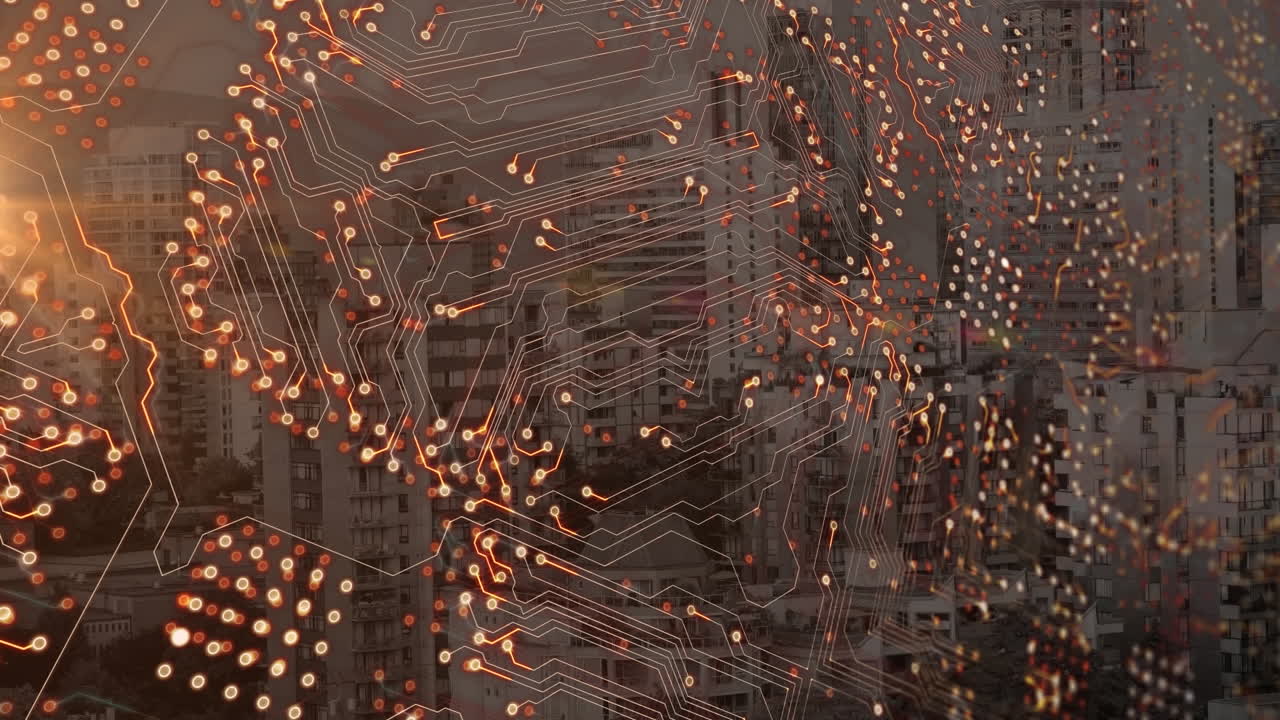 анимация городского пейзажа и соединений