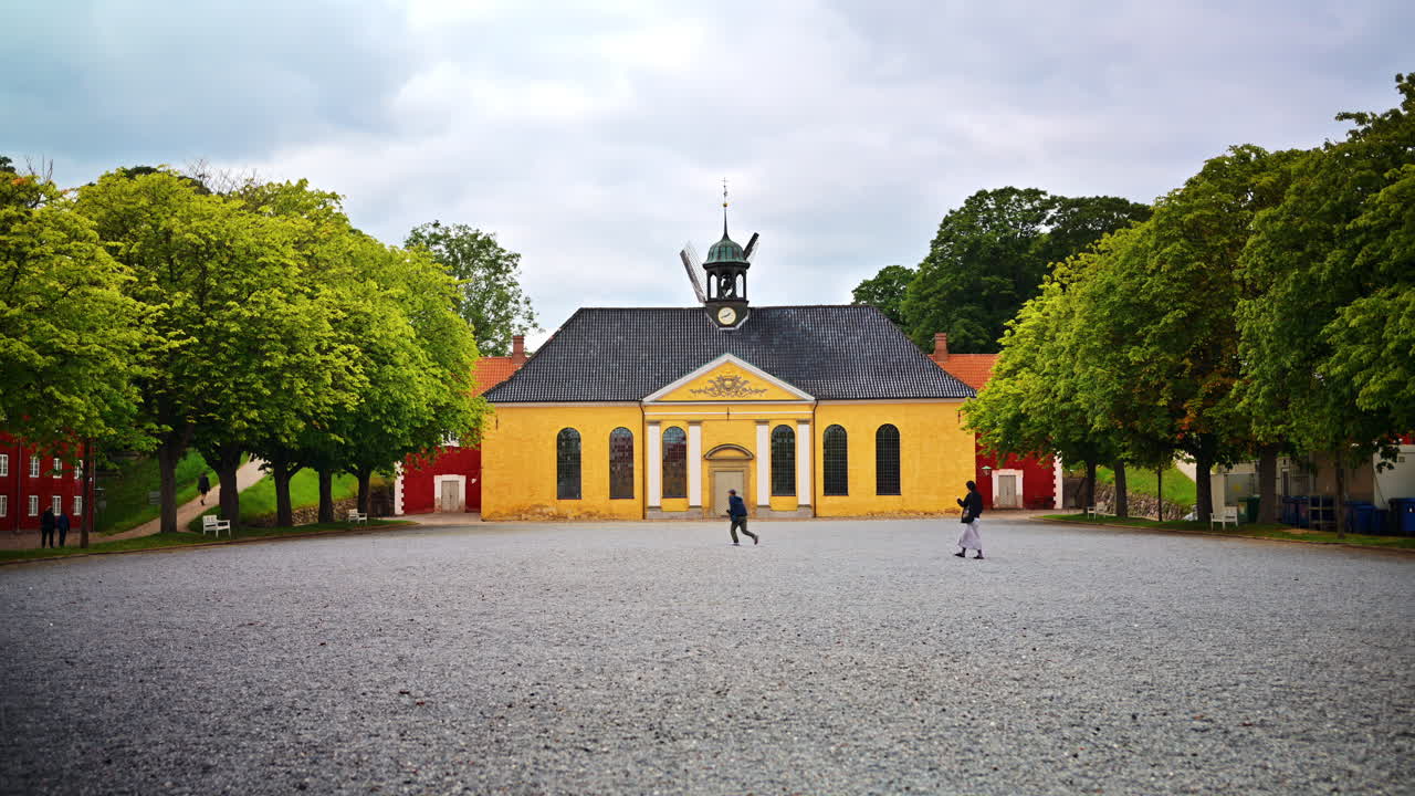 View of the Citadel Church in the Kastellet in Copenhagen, Denmark