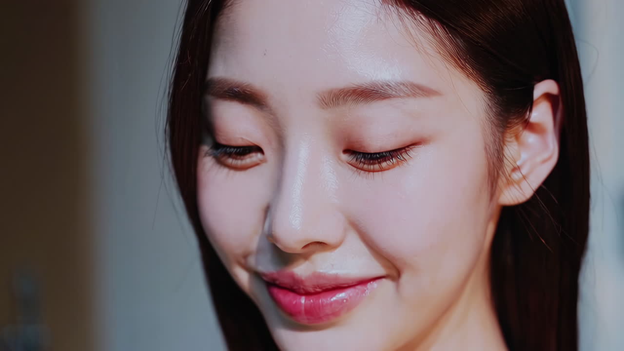 아름다운 젊은 여성의 클로즈업 초상화