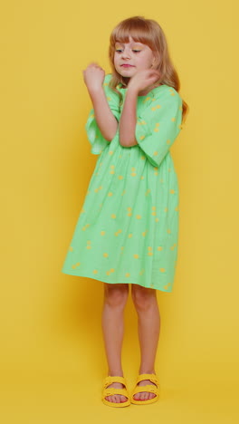 child girl kid raising hands asking what why reason of failure disbelief irritation by troubles