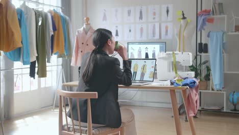 diseñador de moda en el trabajo