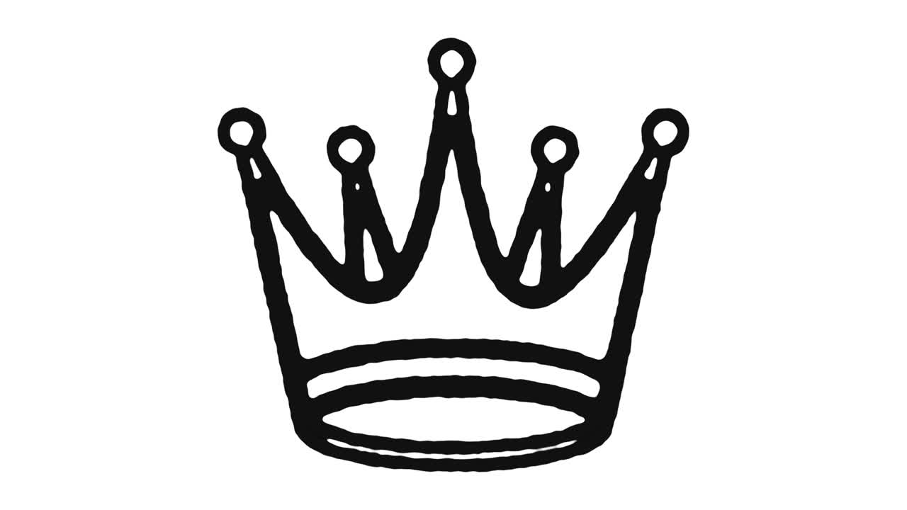 imágenes de animación del icono de la corona y canal alfa