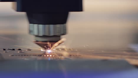 cnc laser cutting of metal, modern industrial technology.