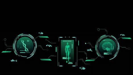 Animation-of-scopes-and-scientific-data-processing-over-black-background