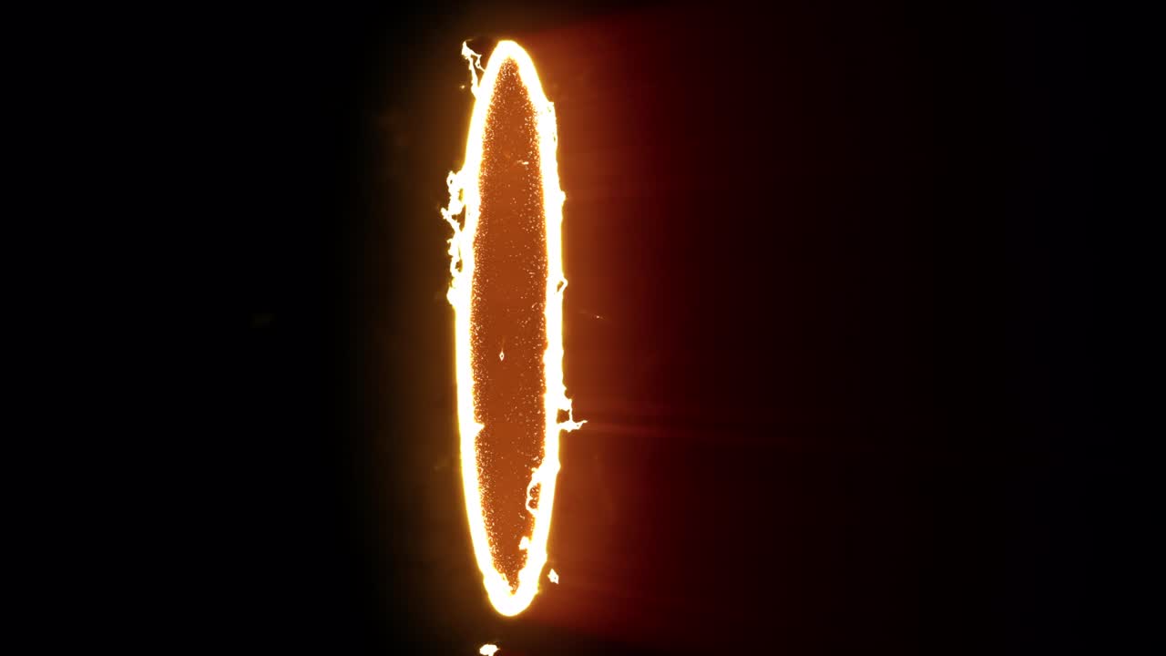 abstracto de energía rápida círculo de energía roja en fondo negro. puerta de portal de fuego de fantasía o teletransporte futurista. animación 3d. flujo de brillo agujero de llama. elemento de luz de forma redonda.
