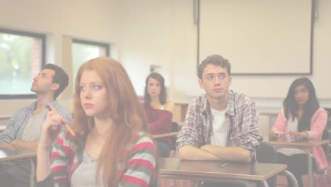 animation of light background over diverse students