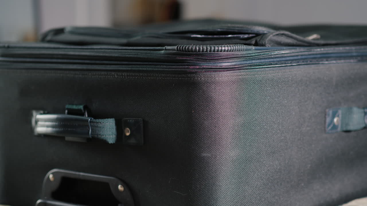 Close-Up To Zip On A Road Suitcase