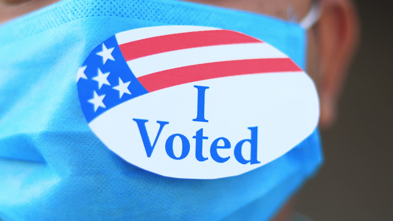 新冠病毒疫情期間投票的概念