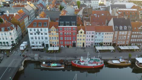 Beautiful-Aerial-Footage-of-Nyhavn-Canal-Harbour-in