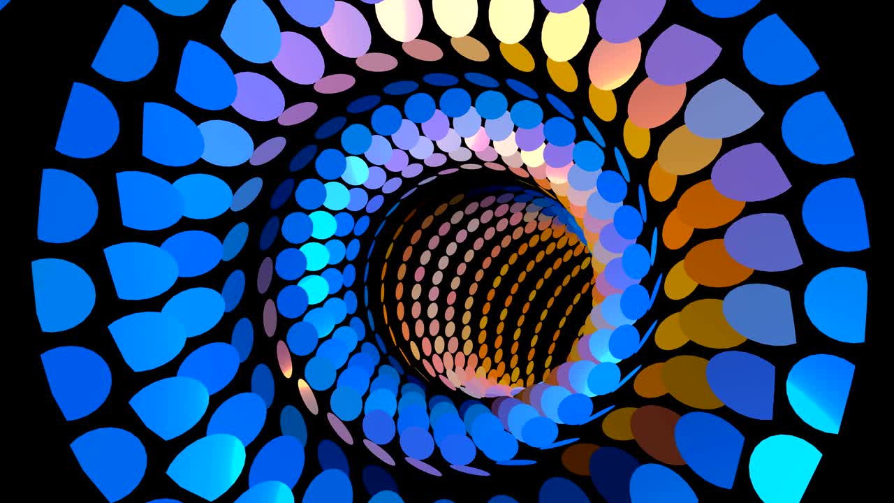 el túnel de luz intermitente