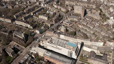 Aerial-shot-over-medium-density-residential-houses-in-London-suburb-town