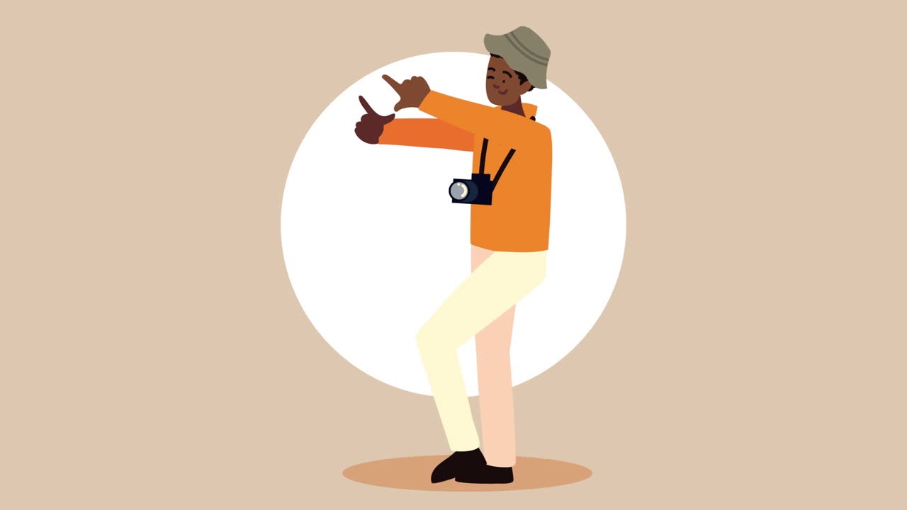 fotógrafo afro animación de personajes profesionales