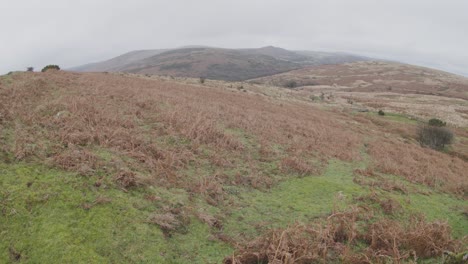 A-view-of-a-mountain-in-winter-on-Dartmoor,-UK